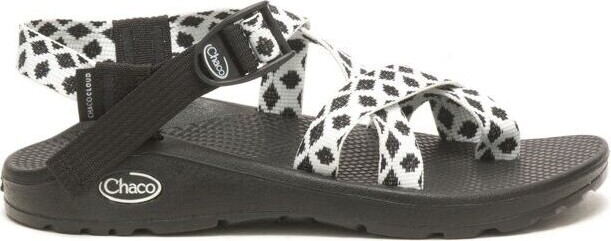 Chaco Women's Z/Cloud 2 JCH109506 Sandals 5 Black White Adjustable Strap ZPO2553