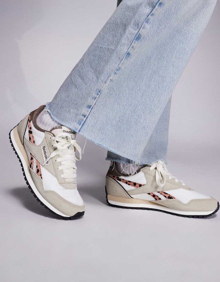 Reebok Classic AZ sneaker in beige and leopard print