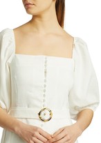 Thumbnail for your product : Jonathan Simkhai Emery Puff-Sleeve Belted Mini Dress