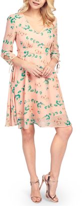 Wolfwhistle Wolf & Whistle Peach Floral Tea Dress