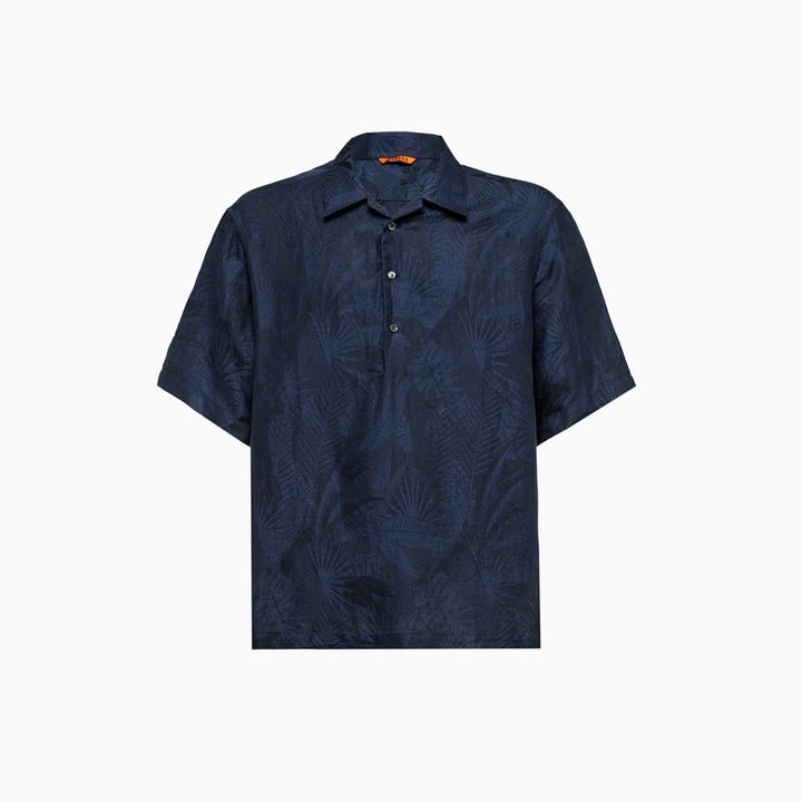 Barena Linen Shirt Mola in Blue for Men Mens Clothing T-shirts Polo shirts 