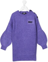 Thumbnail for your product : DKNY Logo-Print Buttoned Jumper