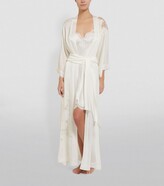 Thumbnail for your product : Carine Gilson Silk Lace Kimono Robe