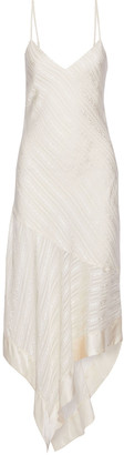CAMI NYC The Becky Asymmetric Silk-jacquard Midi Slip Dress