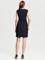 Thumbnail for your product : Banana Republic Navy Colorblock Lightweight Wool Belted Sheath