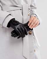 Thumbnail for your product : Alice Hannah real leather ruffle gloves