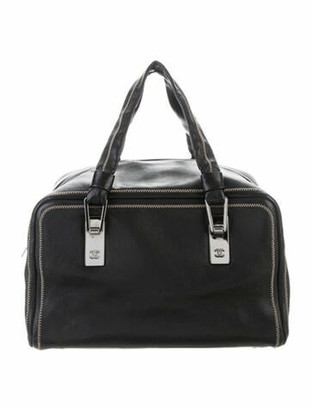 Chanel Lambskin Bowler Bag Black