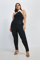 Thumbnail for your product : Karen Millen Plus Size Ponte Snap Front Trouser