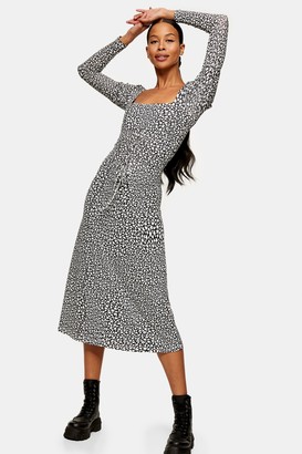 topshop tie dye mesh midi dress