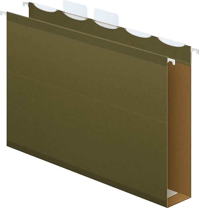 Pendaflex® Ready-Tab Premium Reinforced Box Bottom Hanging File Folder, 5-Tab, Letter, Green, 20/Box (42701EE)