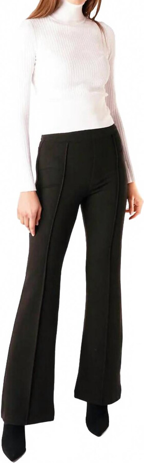 Tractr Women's Front Seam Ponte Pants In Black