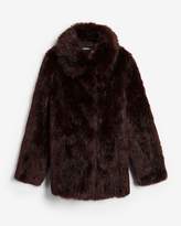 Thumbnail for your product : Express Collared Long Faux Fur Coat