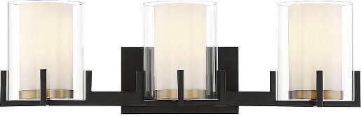 Savoy House SavoyHouseEaton3-LightVanityinMatteBlack/WarmBrass