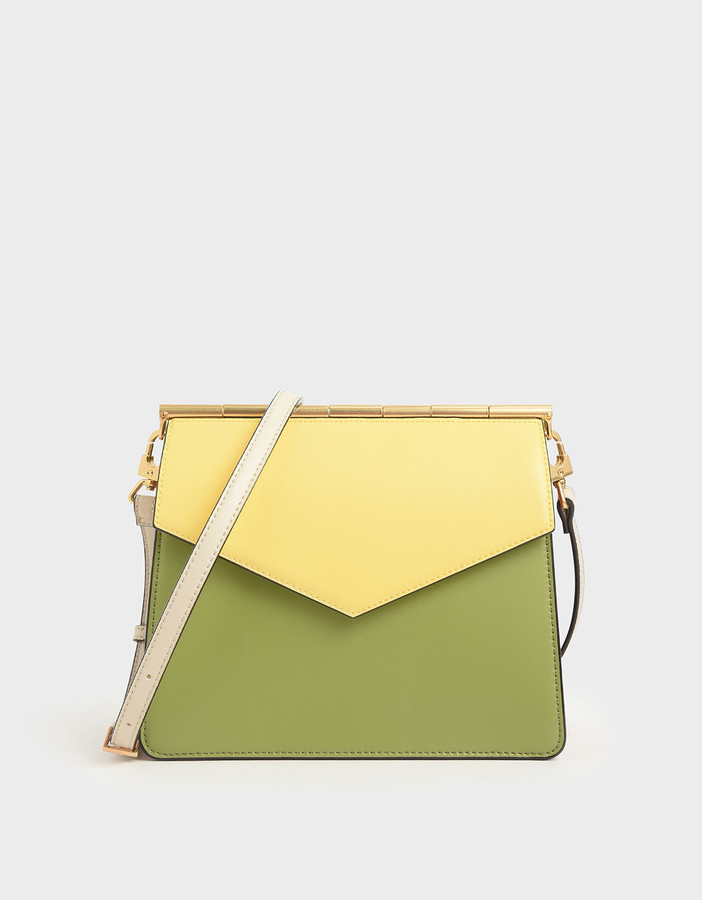 Charles & Keith TwoTone Angular Crossbody Bag ShopStyle