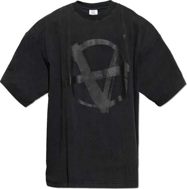 Vetements XXX Logo T-Shirt in Black - ShopStyle