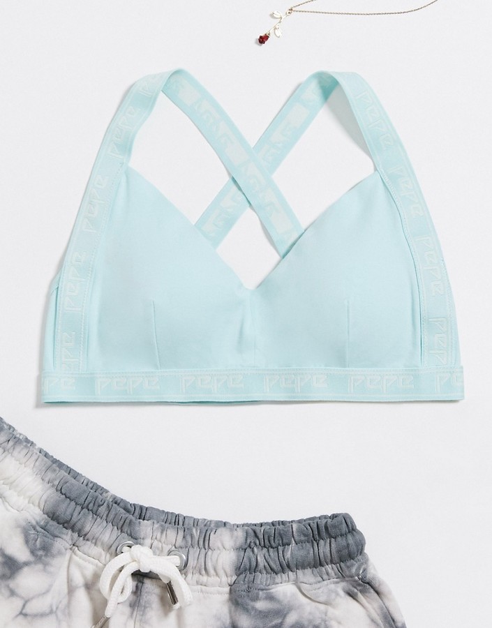 Pepe Jeans alina elastic detail bra - ShopStyle
