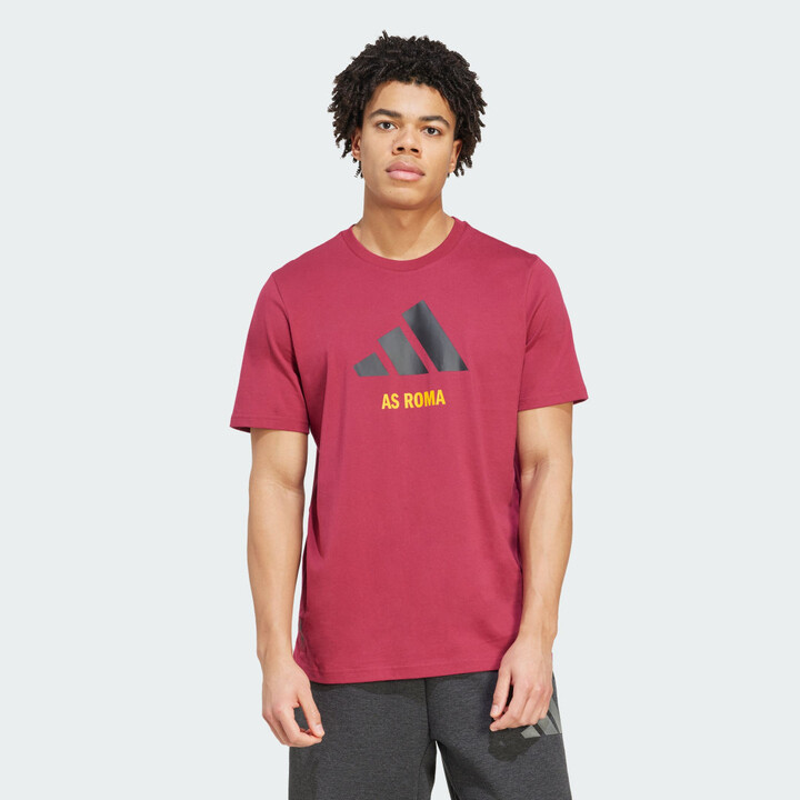 adidas AS Roma Seasonal Graphic Tee Legacy Burgundy XS Mens
