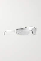 Thumbnail for your product : Prada Square-frame Metal Mirrored Sunglasses - Silver