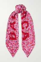 Thumbnail for your product : Balenciaga Printed Crinkled-silk Scarf