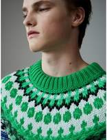 Thumbnail for your product : Burberry Multi-knit Cashmere Wool Mohair Mouliné Sweater