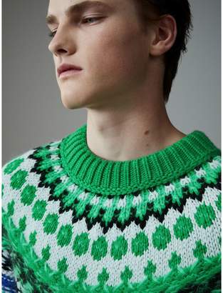 Burberry Multi-knit Cashmere Wool Mohair Mouliné Sweater