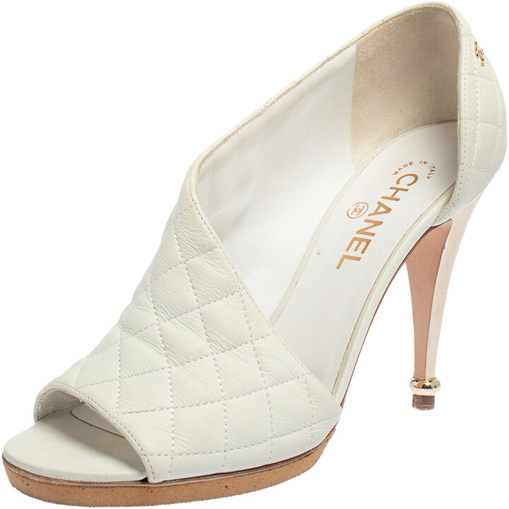 chanel peep toe booties