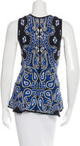 Thumbnail for your product : Torn By Ronny Kobo Intarsia Peplum Top w/ Tags
