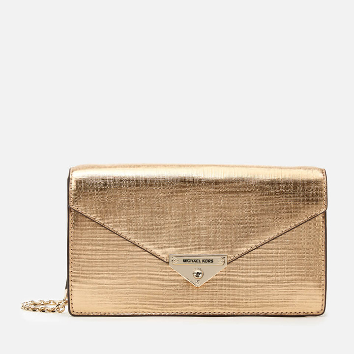 michael kors gold clutch