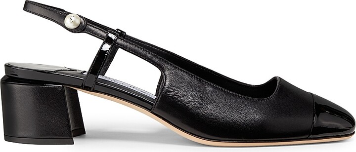 Jimmy Choo Women's Elisa 45MM Leather Slingback Pumps - Deep Merlot - Size 5