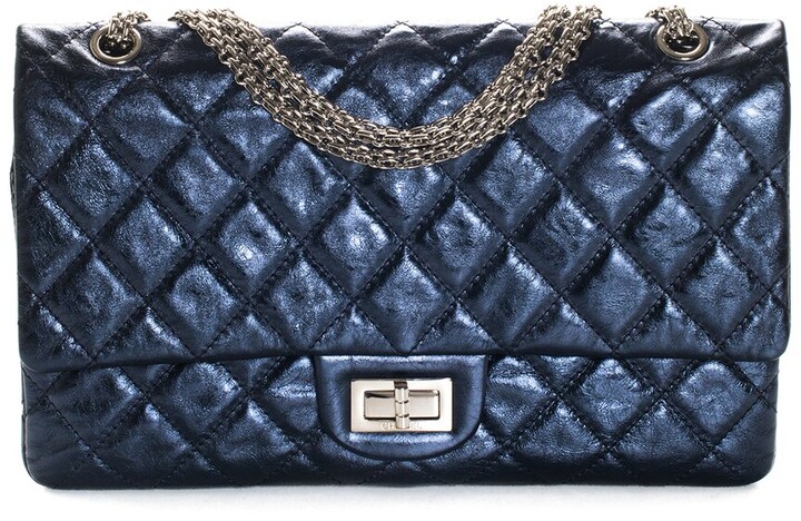 Limited Edition Blue Quilted Leather 2.55 Reissue Double Flap Bag, Nwt  (Authentic Pre-Owned)