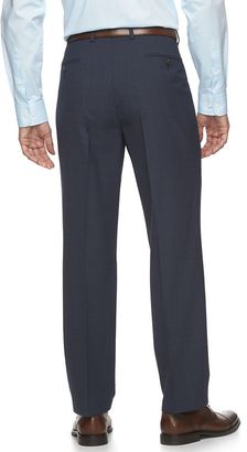 Chaps Men's Classic-Fit Plaid Blue Wool-Blend Performance Suit Pants
