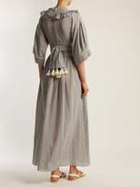 Thumbnail for your product : Three Graces London Adeline Ruffle Trimmed Dress - Womens - Grey Stripe