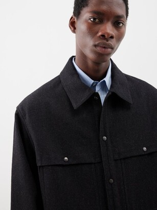 Lemaire Storm-flap Wool-blend Twill Overshirt