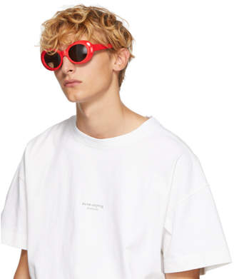 Acne Studios Red Mustang Round Sunglasses