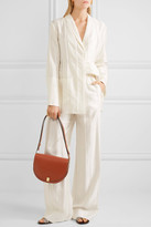 Thumbnail for your product : Protagonist Pintucked Satin Wide-leg Pants - Ivory