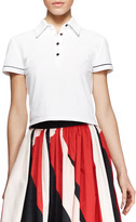 Thumbnail for your product : Alice + Olivia Miller Cropped Polo Shirt