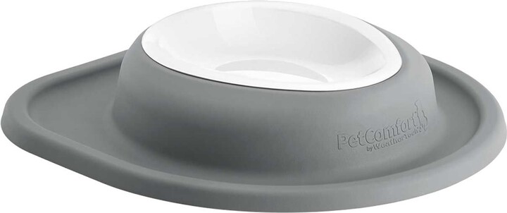 WeatherTech Single Low Poly Bowl Cat & Dog Pet Feeding System, Dark Grey, 16-oz/2-in