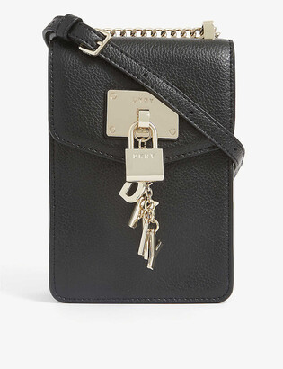 dkny black bag with gold chain