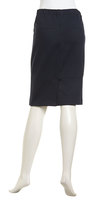 Thumbnail for your product : Halston Leather Paneled Contrast Pencil Skirt, Midnight
