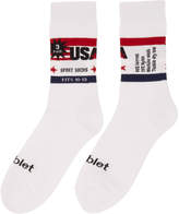 Thumbnail for your product : Doublet White 3 Pac Jacquard Socks