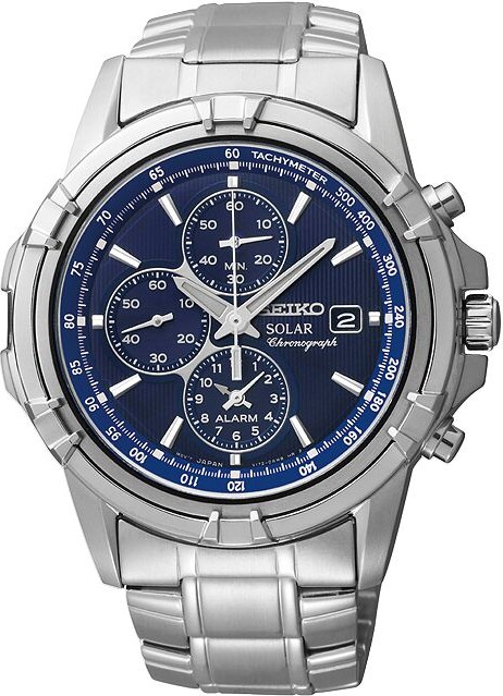 Men's Stainless Steel Solar Chronograph Watch - SSC141