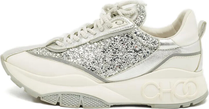 Jimmy Choo Pre-Owned Raine glitter sneakers