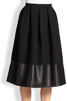 Thumbnail for your product : Christopher Kane Wool & Leather Princess Skirt