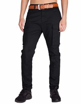 Thumbnail for your product : Italymorn Italy Morn Men Flat Front Cargo Chino Pant Casual Slim Fit Khakis Combat Work 40 Black