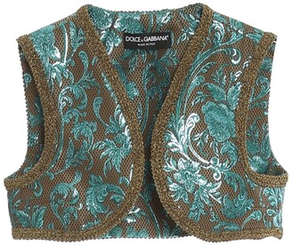 Dolce & Gabbana Floral Jacquard Cropped Waistcoat