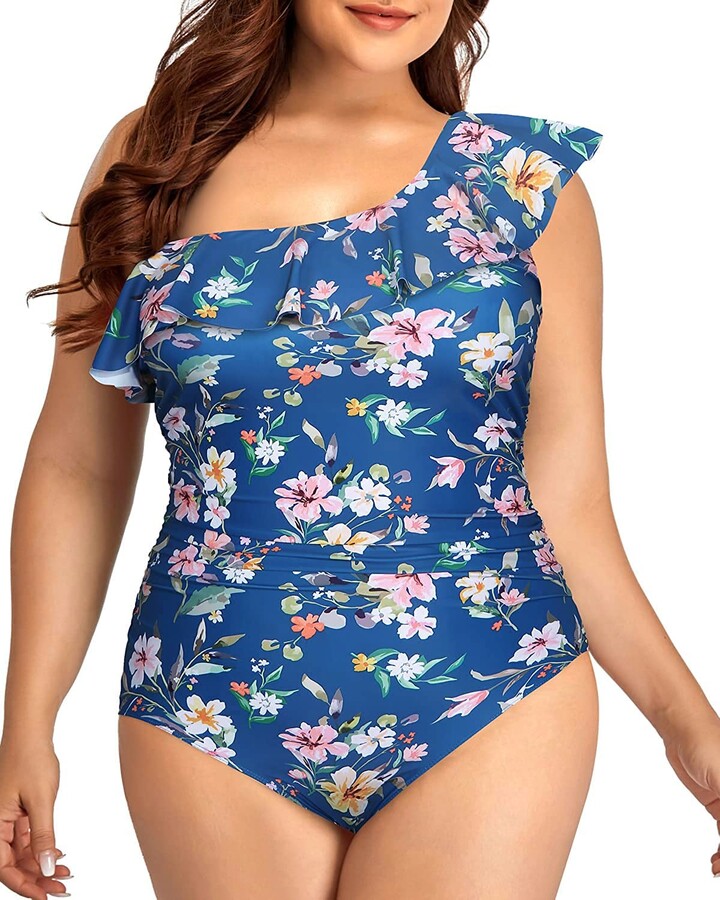 Aqua Eve Plus Size Bathing Suits for Women One Piece Swimsuits One