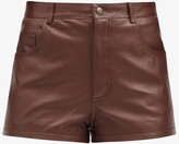 Thumbnail for your product : Saint Laurent High-rise Leather Shorts