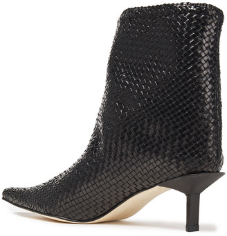 Miista Shelly Woven Leather Ankle Boots
