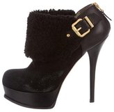 Thumbnail for your product : Fendi Shearling-Trimmed Platform Booties