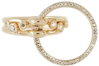 Charlotte Chesnais Fine Jewellery - Three Lovers Diamonds & Yellow Gold Ring - Womens - Yellow Gold